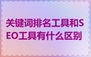 关键词排名工具和SEO工具有什么区别