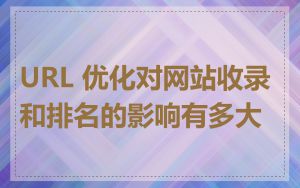 URL 优化对网站收录和排名的影响有多大