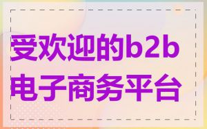 受欢迎的b2b电子商务平台