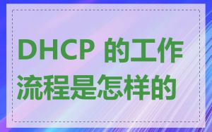 DHCP 的工作流程是怎样的