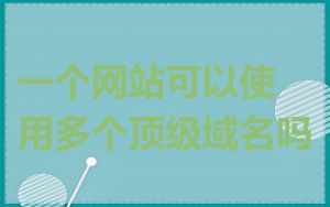 一个网站可以使用多个顶级域名吗