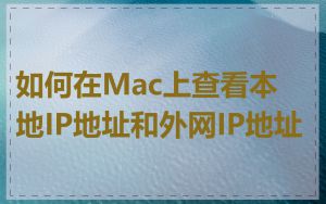 如何在Mac上查看本地IP地址和外网IP地址