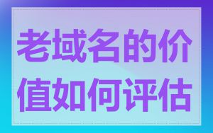 老域名的价值如何评估