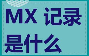 MX 记录是什么