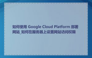 如何使用 Google Cloud Platform 部署网站_如何在服务器上设置网站访问权限