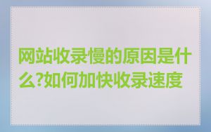 网站收录慢的原因是什么?如何加快收录速度