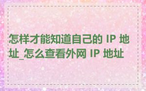 怎样才能知道自己的 IP 地址_怎么查看外网 IP 地址