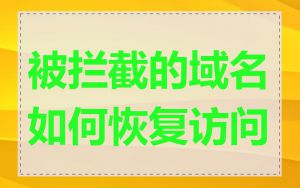 被拦截的域名如何恢复访问