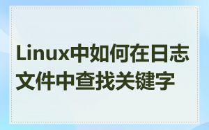 Linux中如何在日志文件中查找关键字