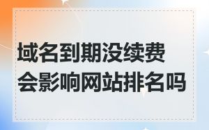 域名到期没续费会影响网站排名吗