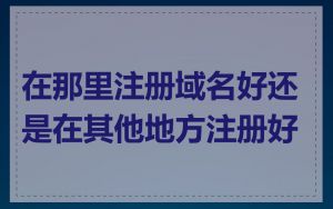在那里注册域名好还是在其他地方注册好