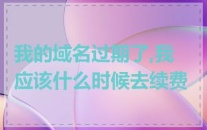 我的域名过期了,我应该什么时候去续费