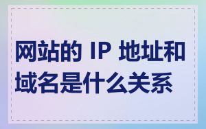 网站的 IP 地址和域名是什么关系