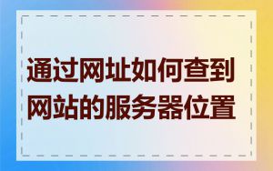 通过网址如何查到网站的服务器位置