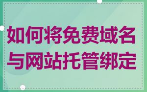 如何将免费域名与网站托管绑定