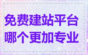 免费建站平台哪个更加专业