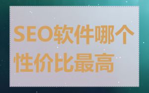 SEO软件哪个性价比最高
