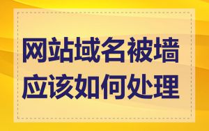 网站域名被墙应该如何处理