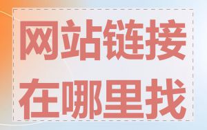 网站链接在哪里找