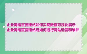 企业网络直营建站如何实现数据可视化展示_企业网络直营建站后如何进行网站运营和维护