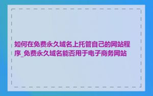 如何在免费永久域名上托管自己的网站程序_免费永久域名能否用于电子商务网站