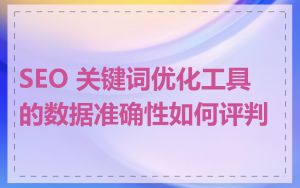 SEO 关键词优化工具的数据准确性如何评判