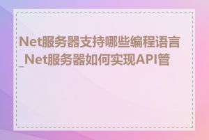 Net服务器支持哪些编程语言_Net服务器如何实现API管理