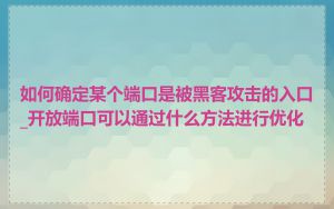 如何确定某个端口是被黑客攻击的入口_开放端口可以通过什么方法进行优化