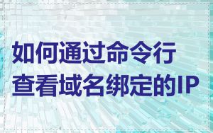 如何通过命令行查看域名绑定的IP