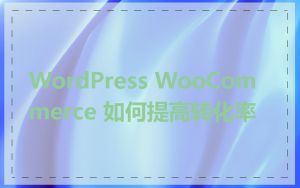 WordPress WooCommerce 如何提高转化率