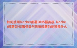如何使用Docker部署DNS服务器_Docker部署DNS服务器与传统部署的差异是什么