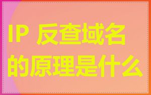 IP 反查域名的原理是什么
