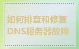 如何排查和修复DNS服务器故障