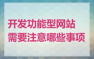 开发功能型网站需要注意哪些事项
