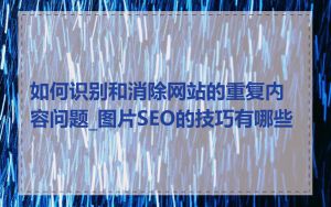 如何识别和消除网站的重复内容问题_图片SEO的技巧有哪些