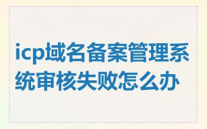 icp域名备案管理系统审核失败怎么办