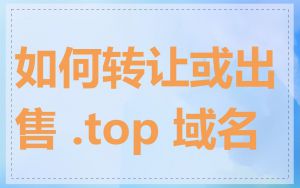 如何转让或出售 .top 域名