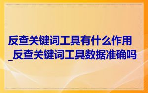 反查关键词工具有什么作用_反查关键词工具数据准确吗