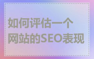 如何评估一个网站的SEO表现
