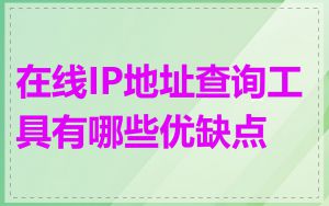 在线IP地址查询工具有哪些优缺点