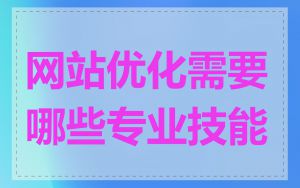 网站优化需要哪些专业技能