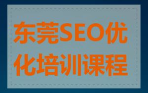 东莞SEO优化培训课程