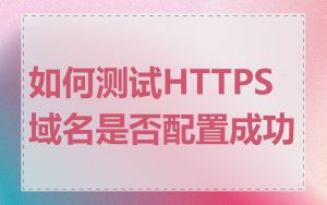 如何测试HTTPS域名是否配置成功