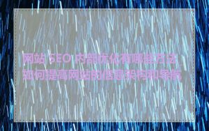 网站 SEO 内部优化有哪些方法_如何提高网站的信息架构和导航
