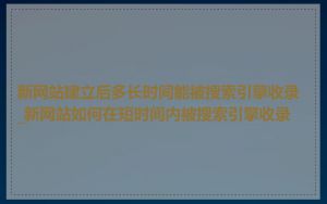 新网站建立后多长时间能被搜索引擎收录_新网站如何在短时间内被搜索引擎收录