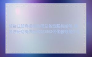 域名注册商提供的网站备案服务如何_域名注册商提供的网站SEO优化服务是什么