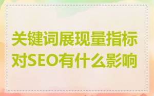 关键词展现量指标对SEO有什么影响
