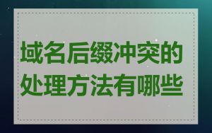 域名后缀冲突的处理方法有哪些