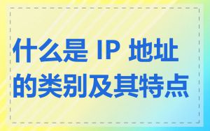 什么是 IP 地址的类别及其特点