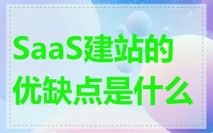 SaaS建站的优缺点是什么